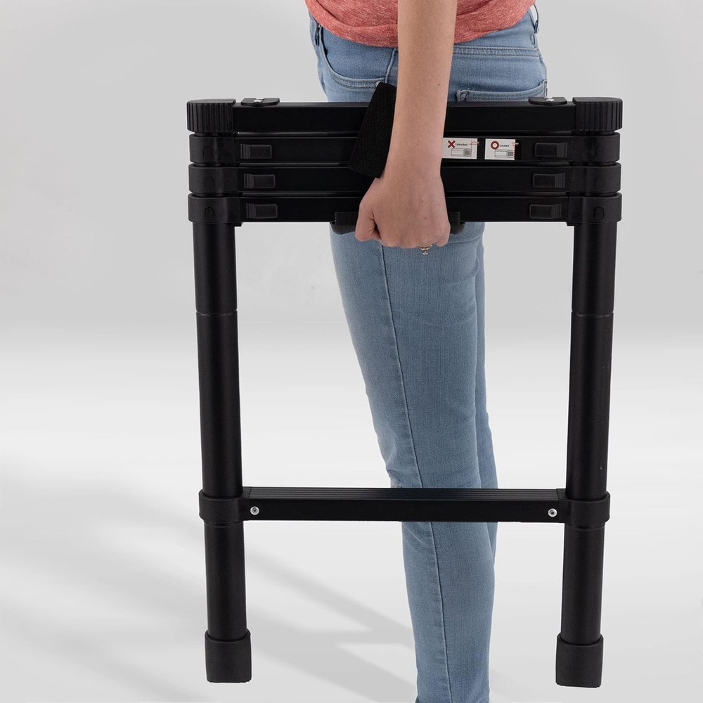 RecPro RV Telescoping Bunk Bed Ladder | Includes Mounting Brackets 60, Black