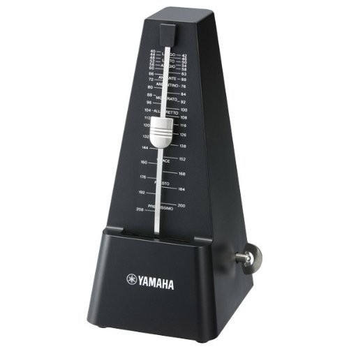Yamaha MP-90BK Metronome Black. Classic triangular pyramid style with a matte