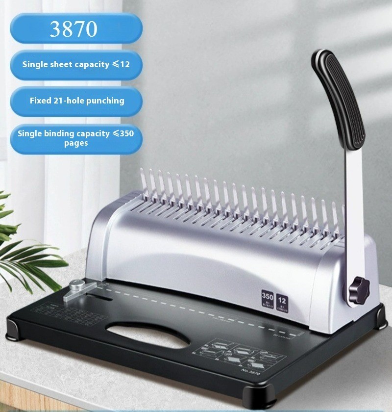Spiral Binding Machine Manual Bookmaker 34-Hole Binding 120-Page Punch Binding