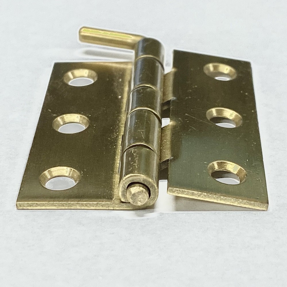 1 Solid Brass Staggered/Drop Leaf Hinge 1-3/4" x 11/16" (closed)