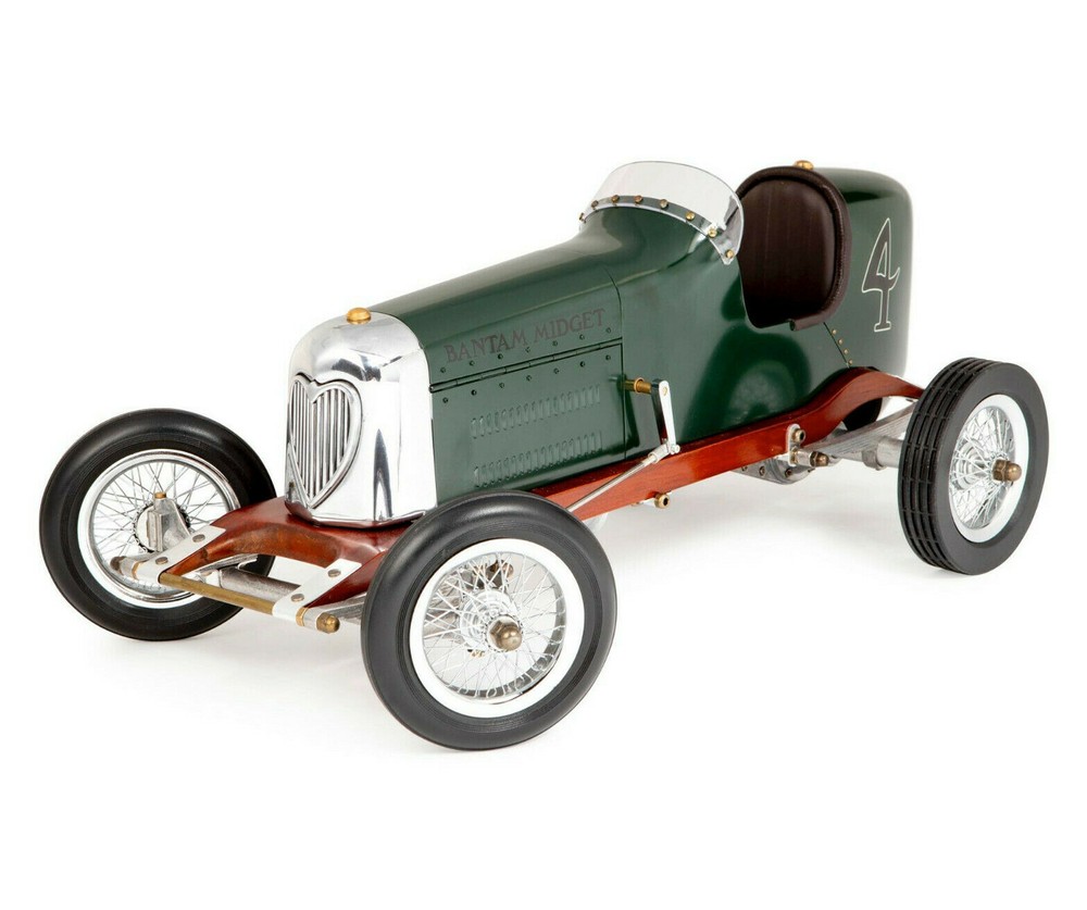Green Bantam Midget 1930s Tether Car Model 19" Replica Racing Spindizzy New
