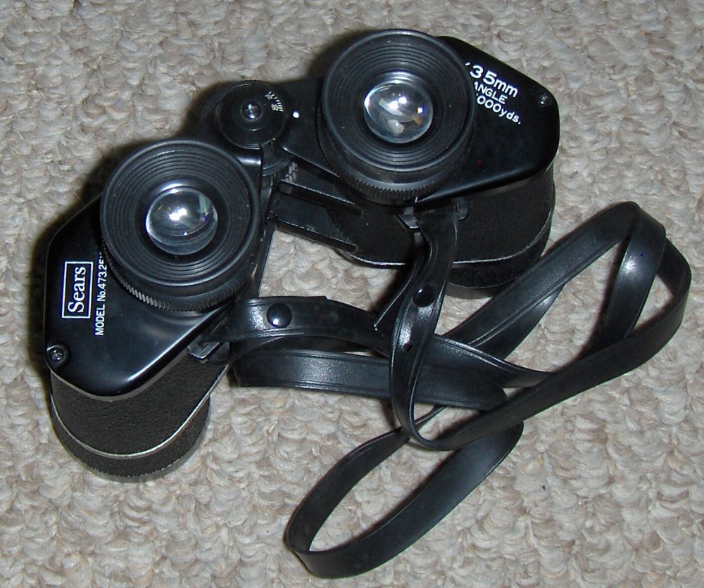 SEARS 47325120 Wide Angle 7x35mm BINOCULARS w/Case, Straps & Instructions