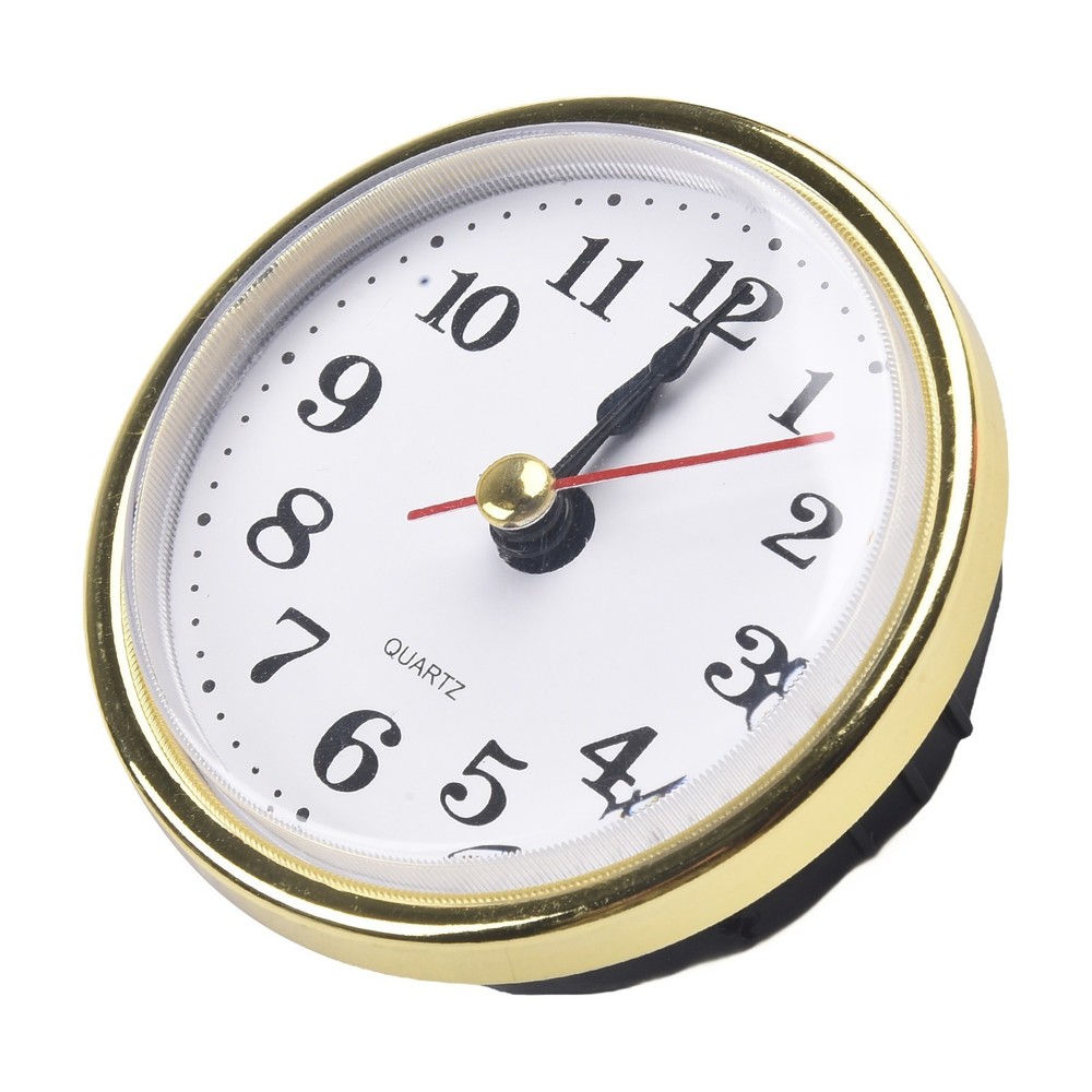Reliable Timekeeping 65MM Quartz Clock Insert with Gold Arabic Numbers