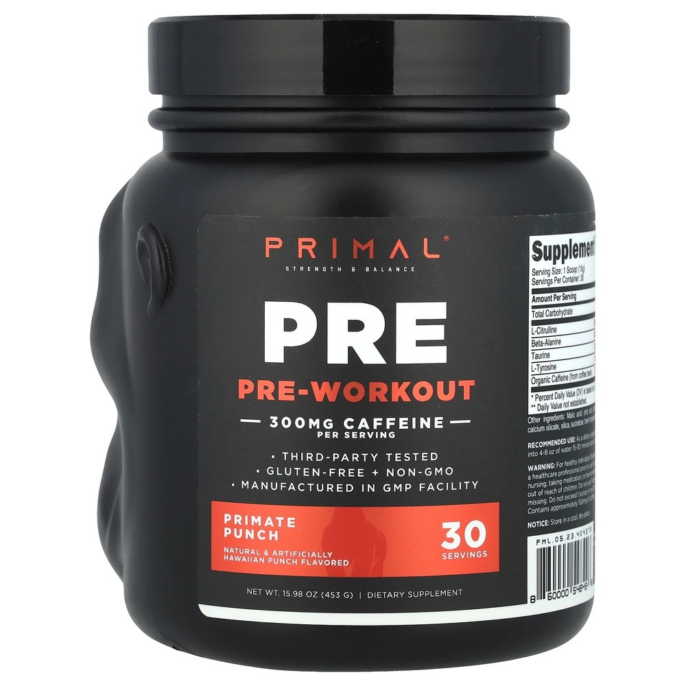 Pre-Workout, Primate Punch, 15.98 oz (453 g)