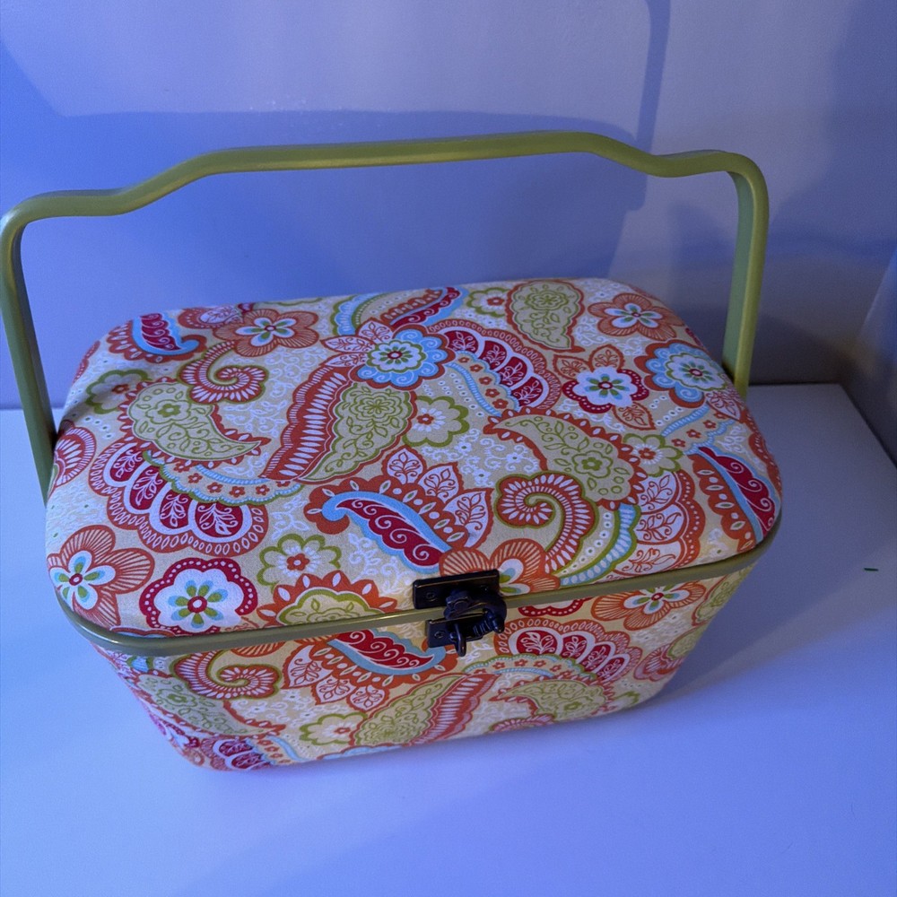 Vintage Sewing Accessory Kit Storage Box
