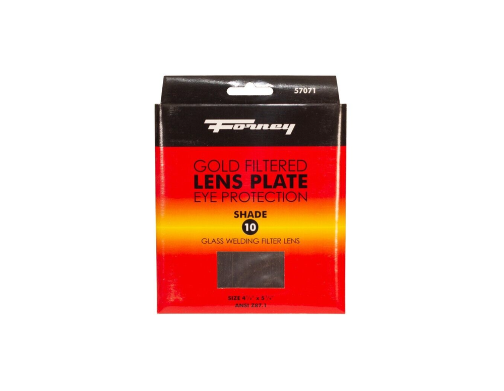 FORNEY #10 Welding Filter Safety Lens Replacement Eye Protector Shade, Gold