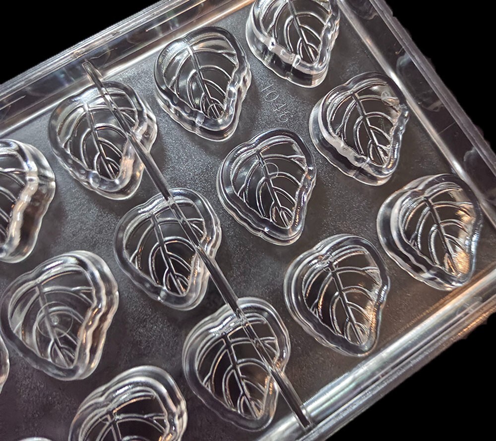 Short Leaf Shape PC Polycarbonate Hard Materials Chocolate Mold DIY Candy Mould