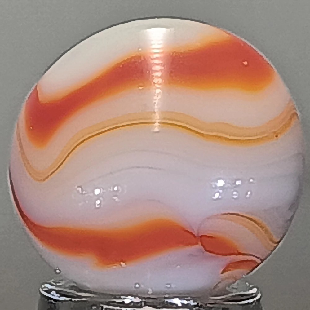 Vintage Swirl Marble .66 Inches Mint Condition Egg Shaped