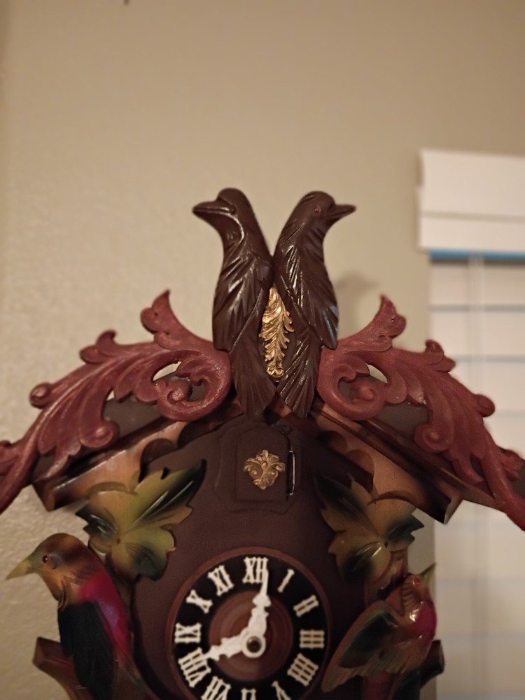 RARE ANTIQUE GERMAN CUCKOO CLOCK WORKING