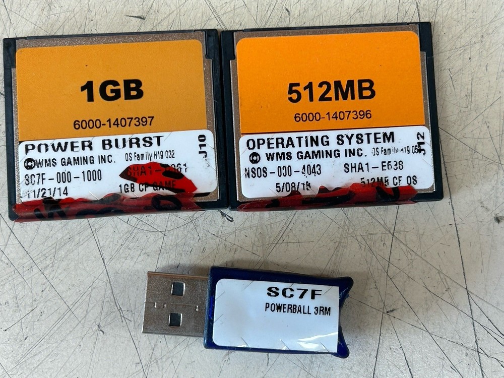 POWER  BURST SOFTWARE AND REEL STRIPS WMS BB3 SC7F