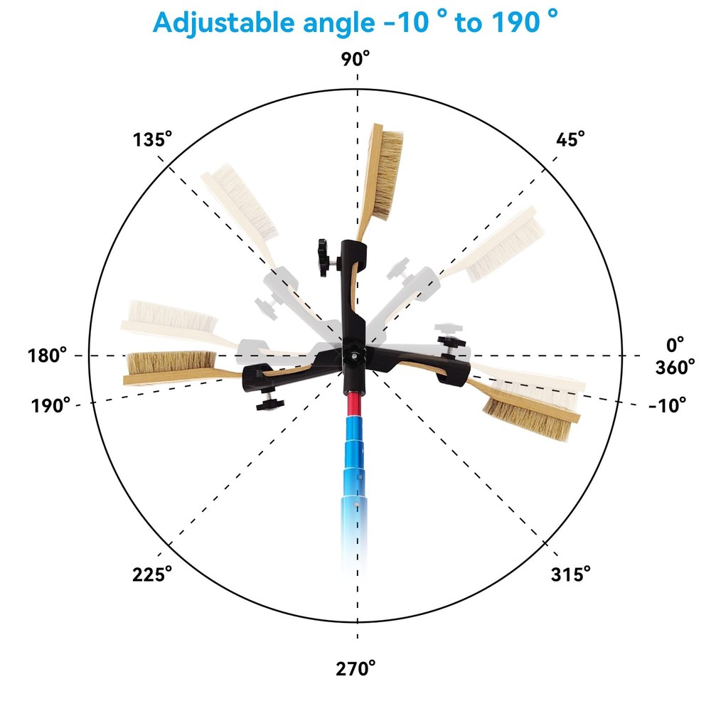 Stick Clip Rock Climbing Brush with Extendable Pole| Angle Adjustable Boulder...