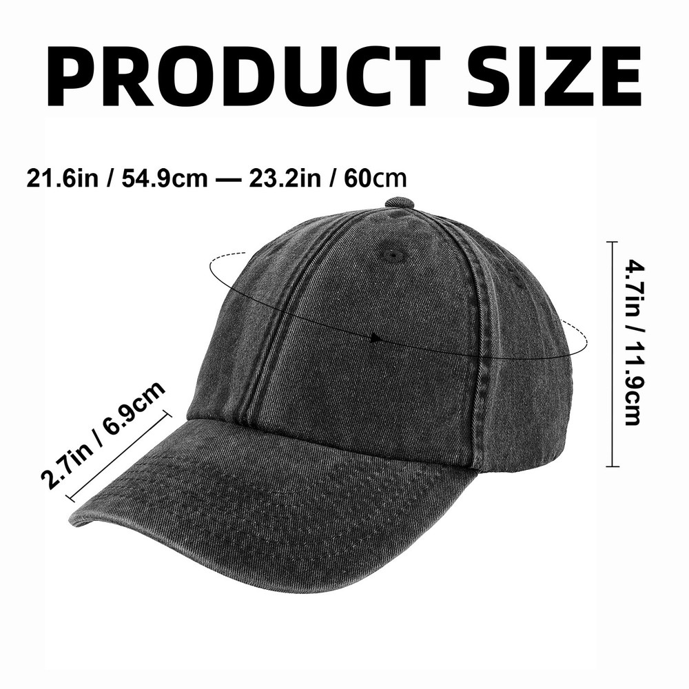 Womens Baseball Cap Plain Washed Cotton Adjustable Sun Hat Solid Personalize ♪