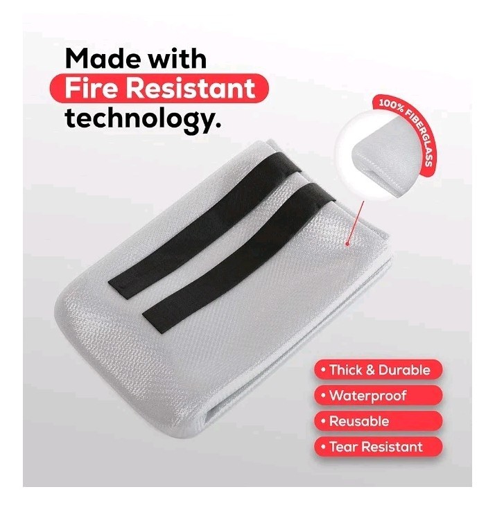 Emergency Fire Blanket for Home & Kitchen 1-Pack + Mount Fire. B3