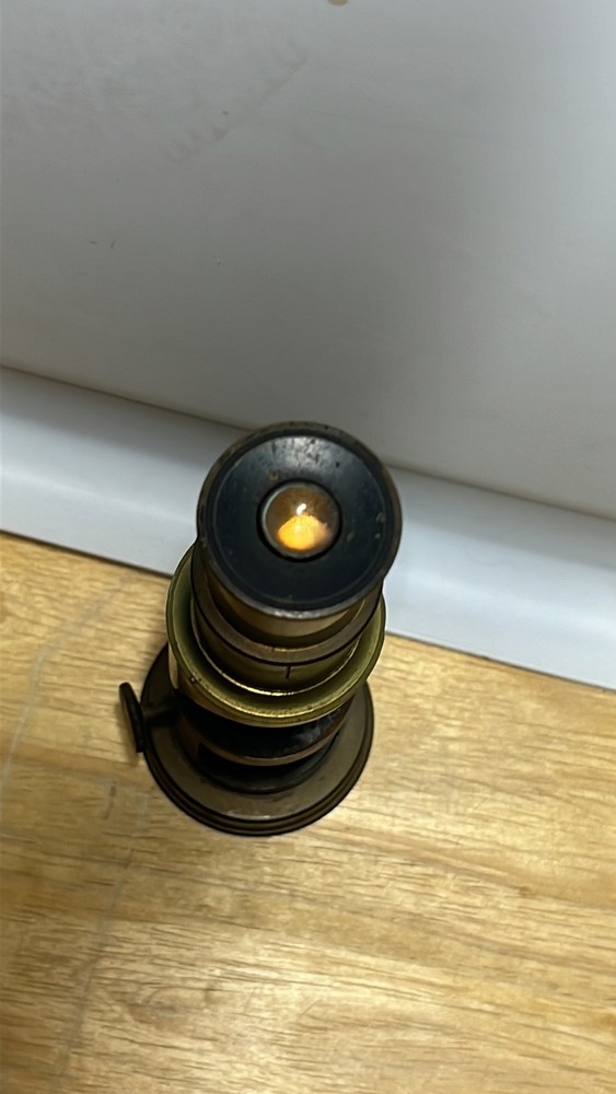 Brass Drum Microscope 6 Inch Field Botanical Student Scientific Tool