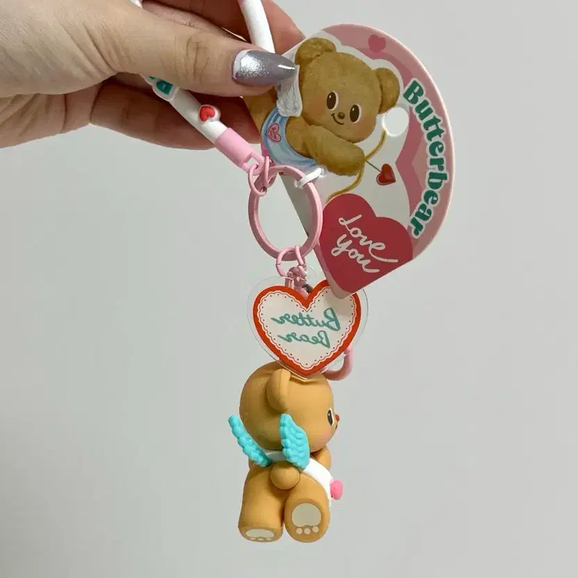 Butter Bear Cupid Keyring