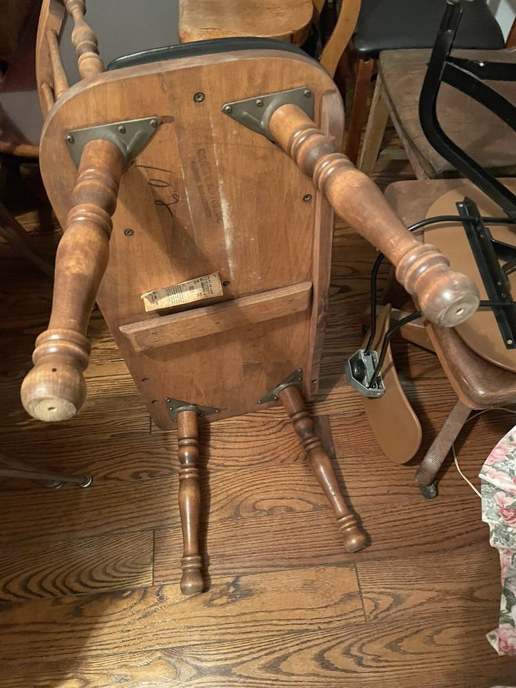 Vintage George B Bent Wood Phone Table - Nice