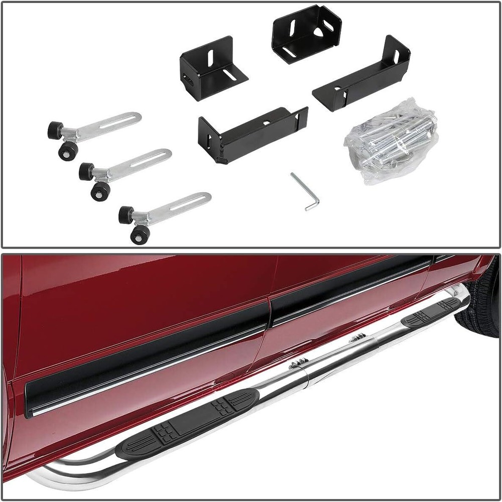 Auto Dynasty 3 Inches Side Step Nerf Running Board Compatible with Silverado