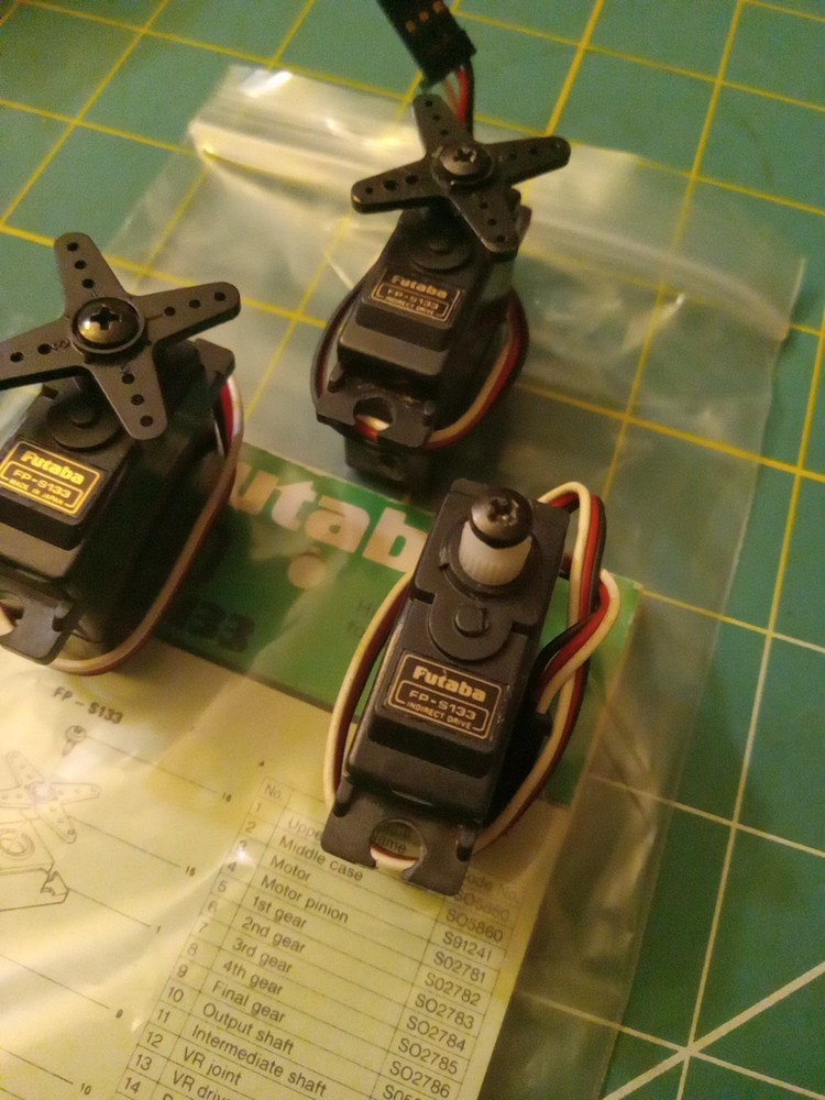 (3) FUTABA FP-S133 MICRO SERVOS