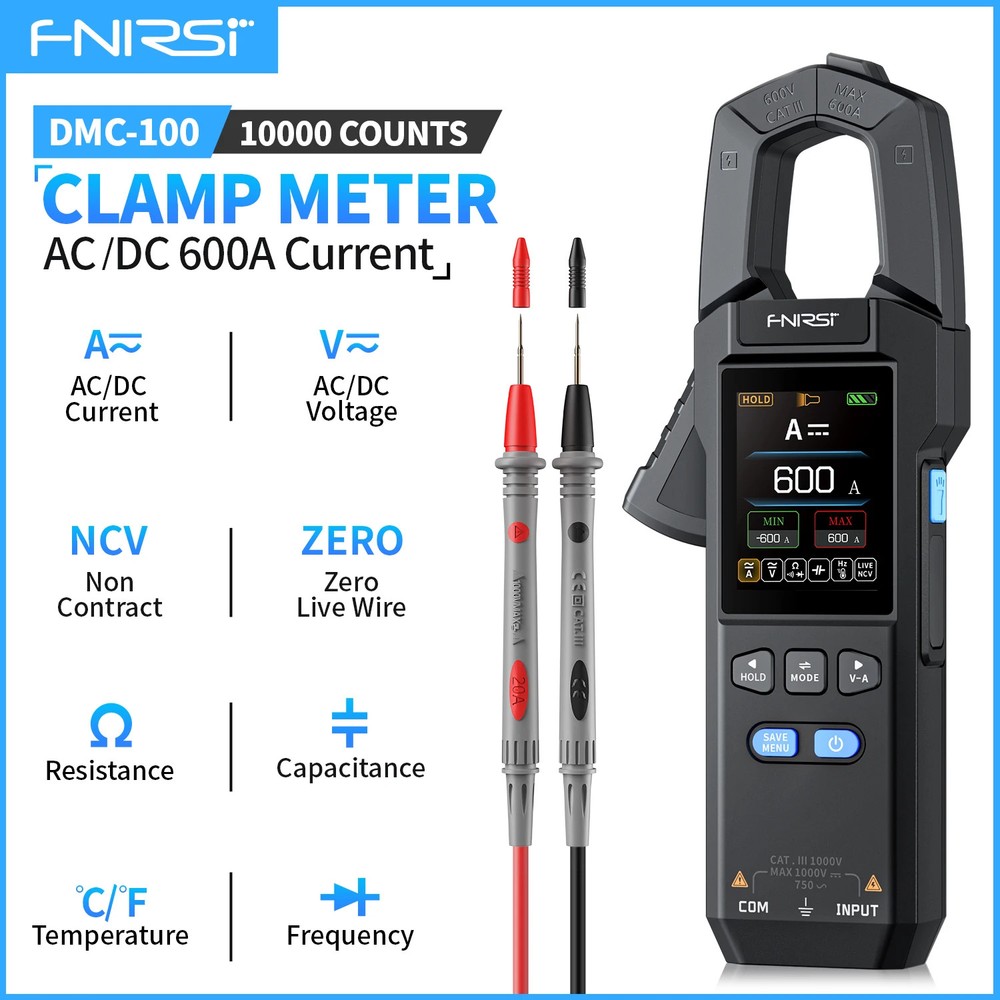 DMC-100 Clamp Meter AC/DC Current Amperemeter Clamp 600A Digital Multimeter Tool