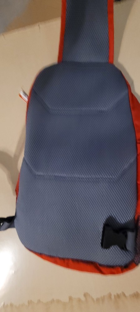 Eddie Bauer Red & Gray Hiking Camping Daypack Backpack Nylon Adjustable Strap