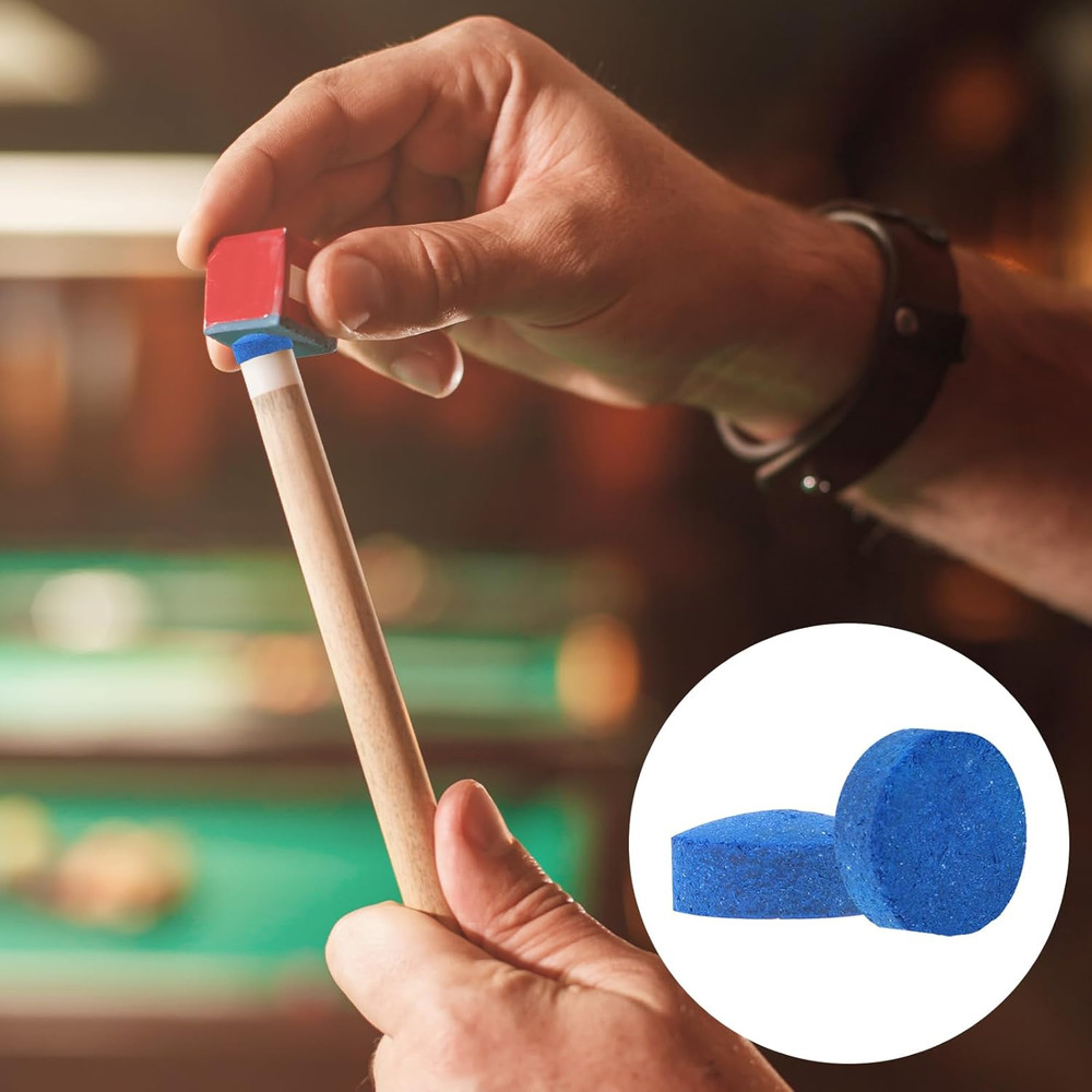 Billiard Pool Cue Tips Pool Stick Replacement Tips with Storage Box for Pool Cue