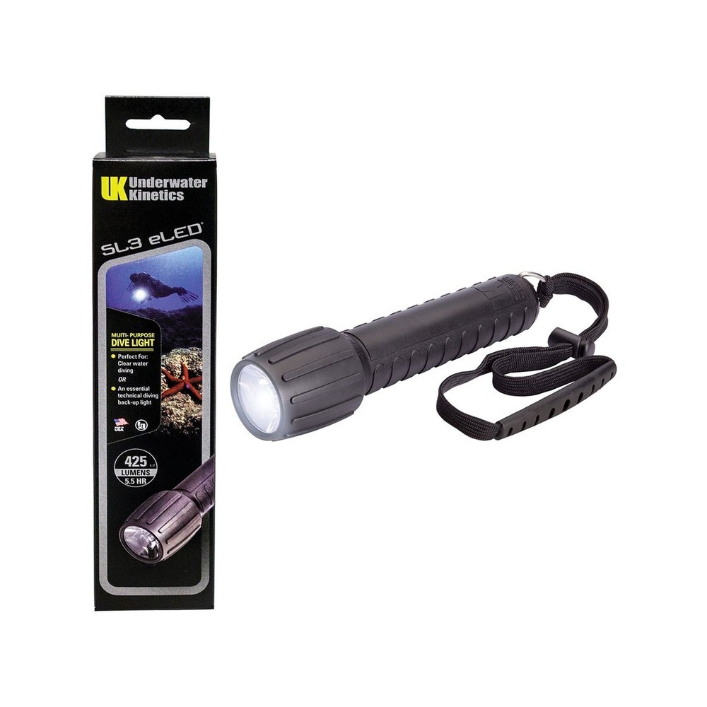 Underwater Kinetics SL3 eLED (L2) Dive Light Black Comes in a Box