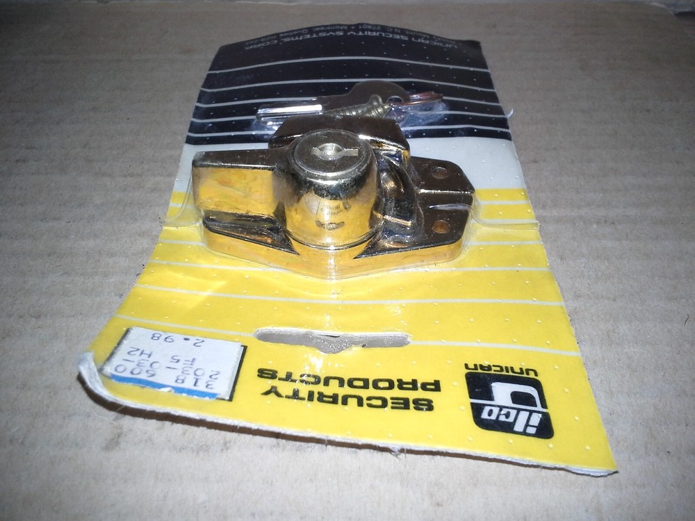 ilco Unican Security Products Brass Security Window Lock. NOS