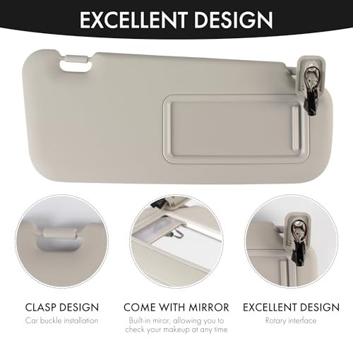 Left Driver Side Sun Visor for Mazda 3 2010-2013, BBM2 left driver with lights