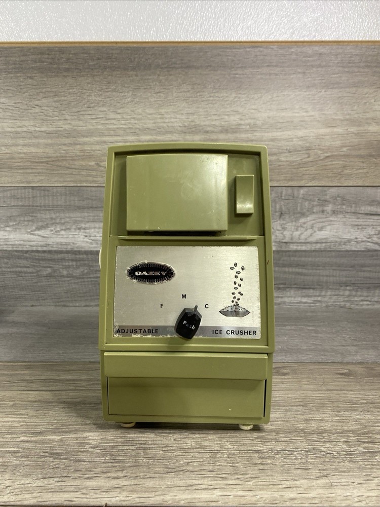 VTG Avocado Green Dazey 60’s Electric Adjustable Ice Crusher Model 1100 Tested