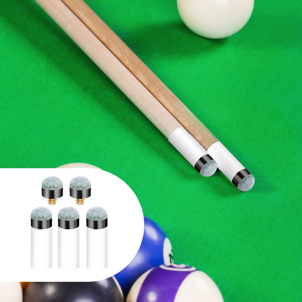 Billiard Cue Tips Replacement Kit with Ferrules Screw On Tips