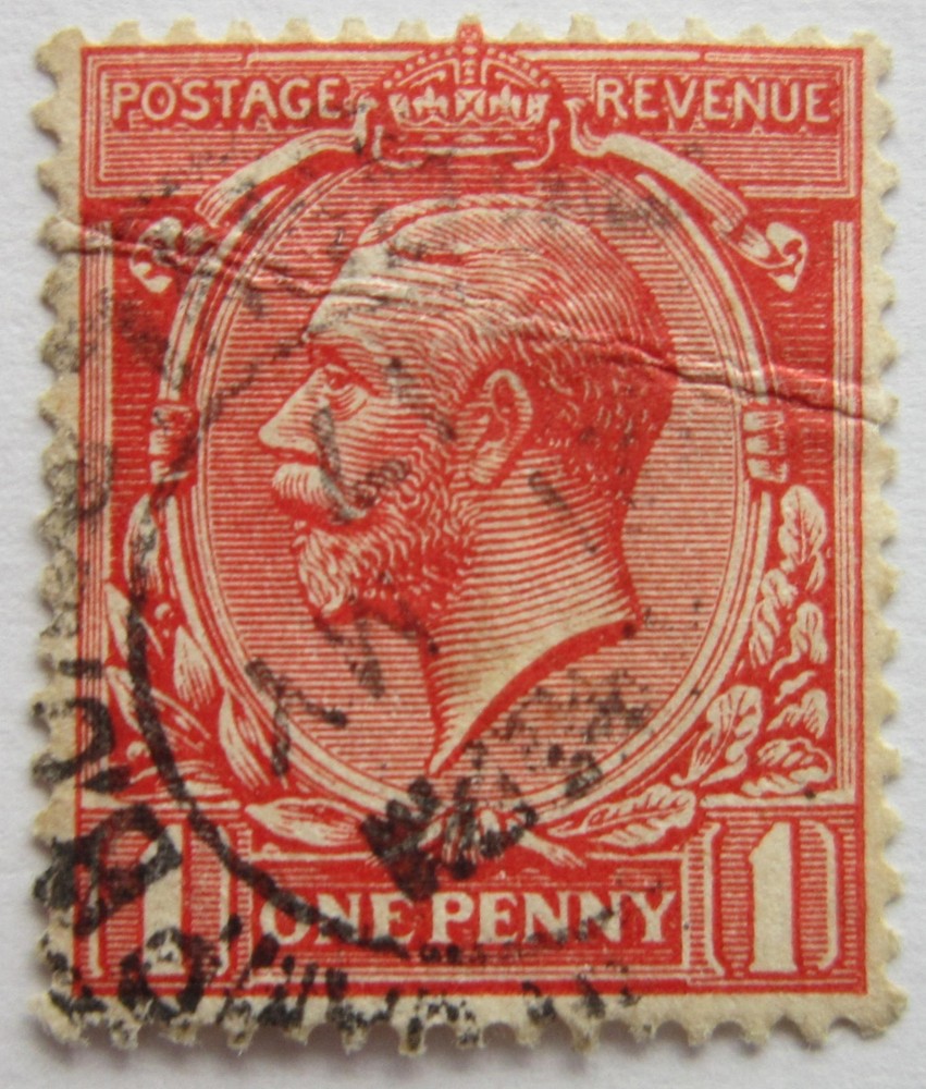 George V 1d Red
