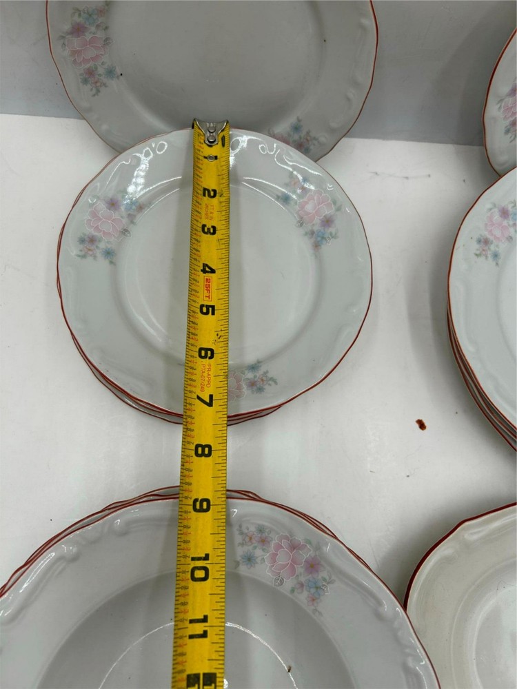 17 PCS FLORAL DISH SET - PLATES, BOWLS, PLATTER **READ**