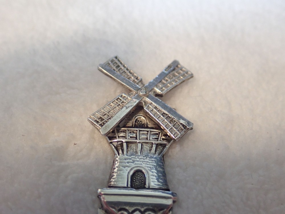 Dutch solid silver or sterling windmill book mark