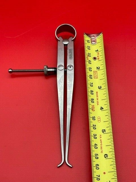 Starrett 73B-6 Yankee Spring-Type Inside Caliper, 6" Size, Spring Nut IN STOCK