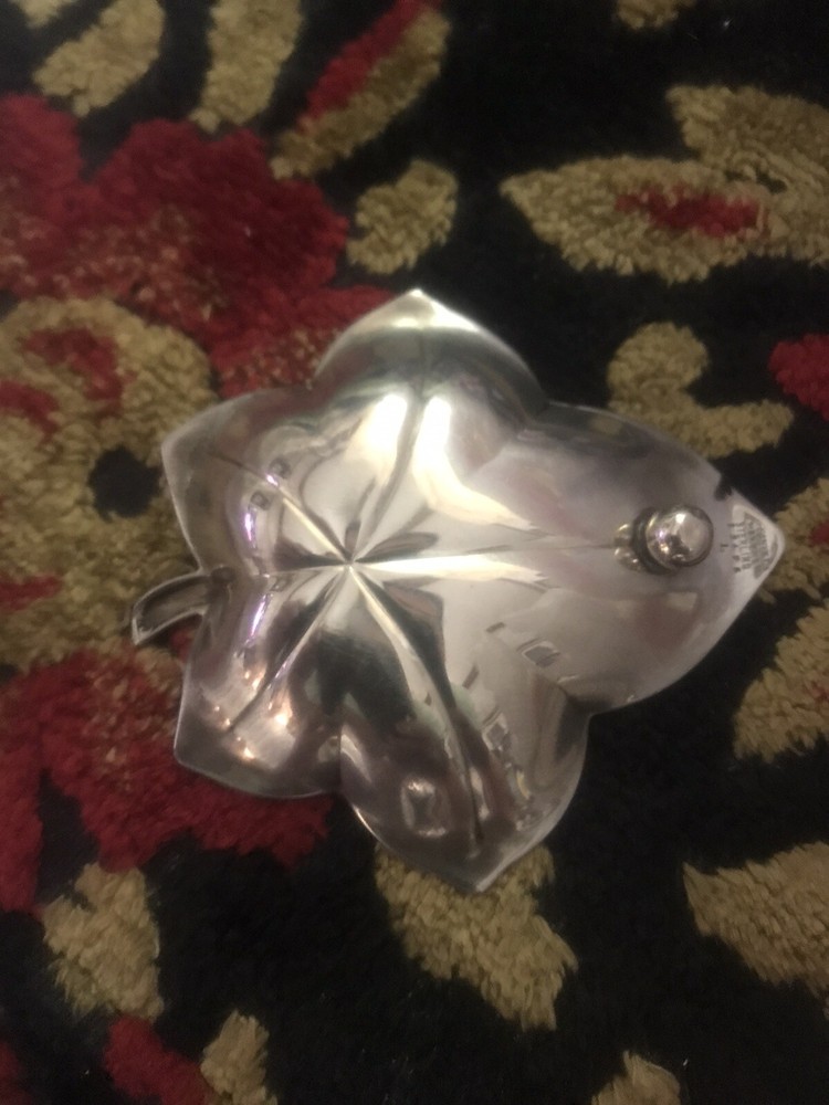 Tiffany & Co. Sterling Makers “22475 L” Maple/Grape Leaf Shape Nut Dish