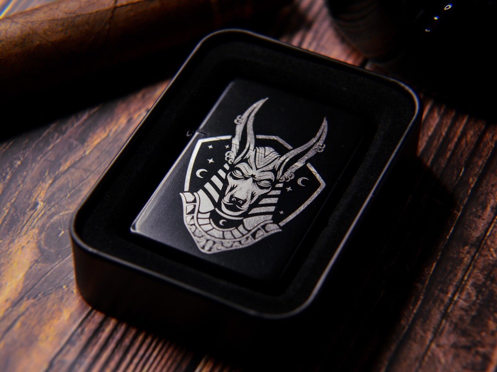 Anubis Engraved Lighter