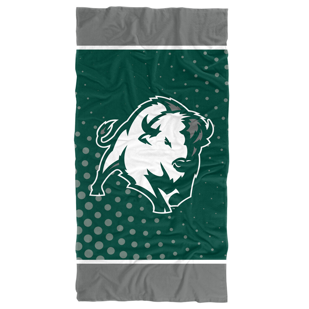 Williston State College Beach Towel, 30"x60" Logo Dots Beach Towel