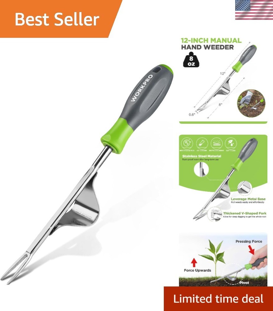 V-Shaped Fork Weed Puller Tool – Effortlessly Remove Weeds from Narrow Spaces