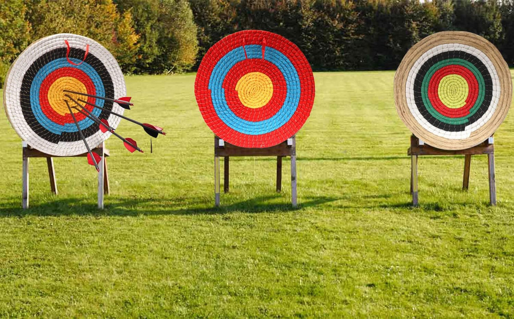 Archery Targets Traditional Solid Straw Round Archery Target Shooting Bow Colour