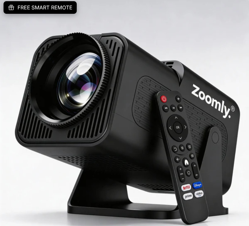 Zoomly Pro Max Smart Projector 4K Ceiling or Wall