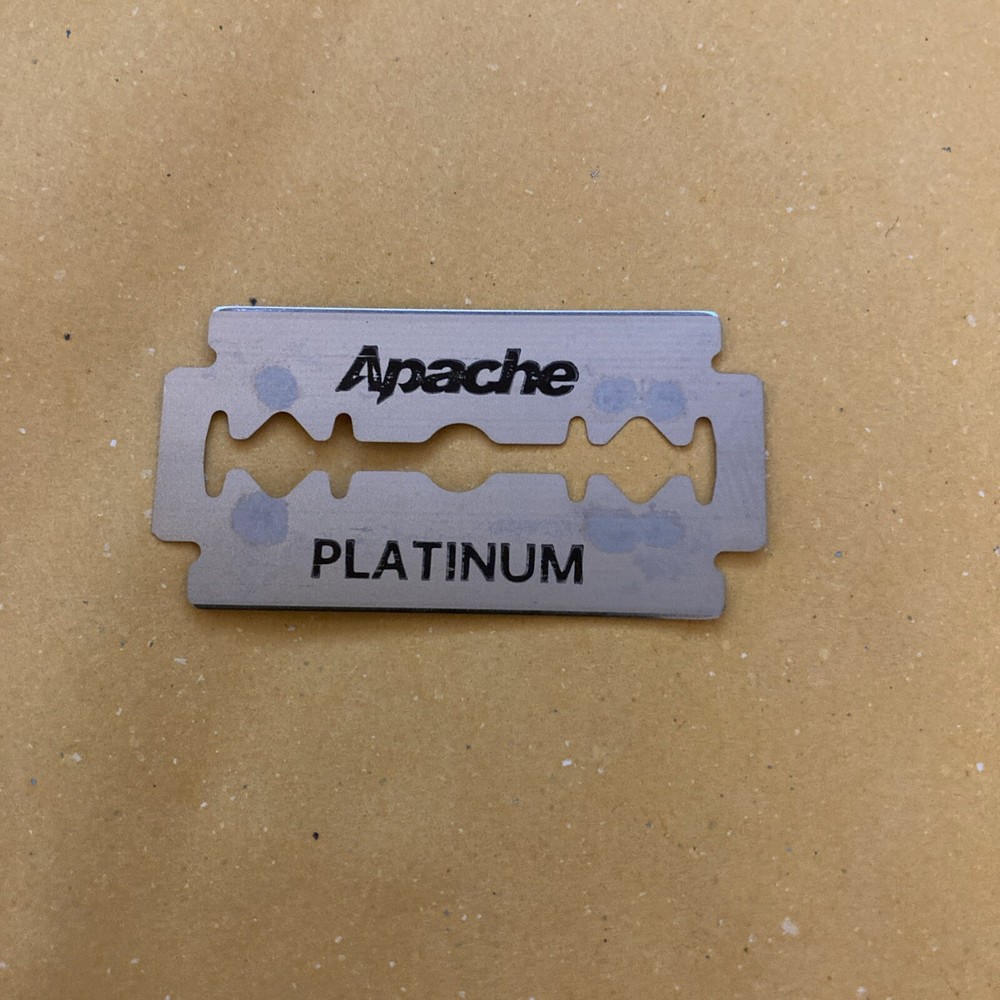 5 Double Edge Razor Blades, Apache Platinum Chrome