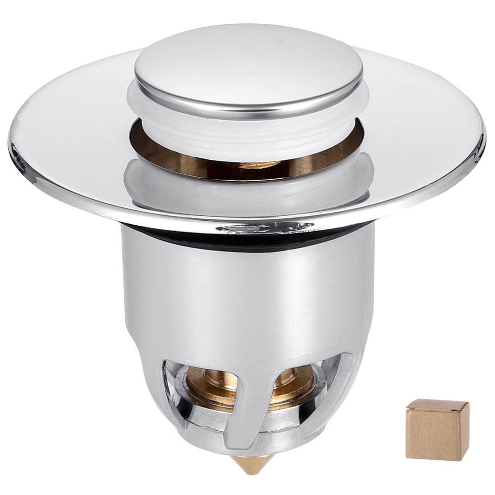 Washbasin Leaking Leak-proof Plug Electroplating Drainer Bouncing Core Push Type