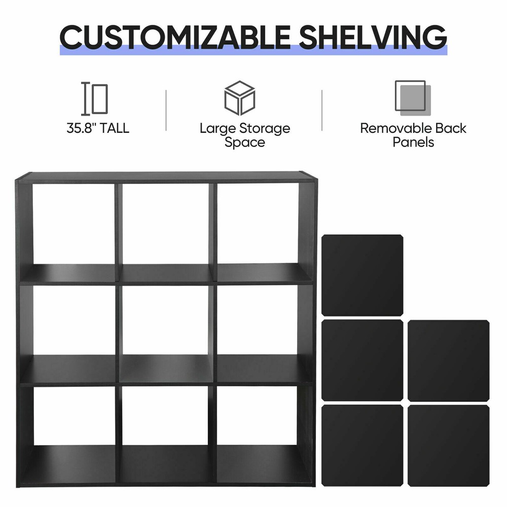 Storage Clothes Storage Bookshelf Toy Storage Cabinet Organizer 9 Cube