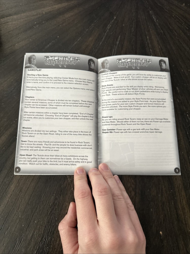 XBOX Manual Only American Chopper