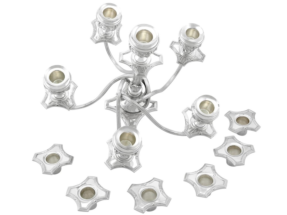 Antique German Silver Candelabra