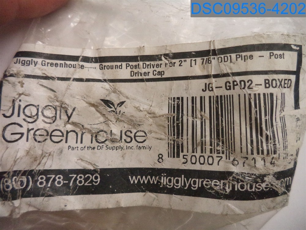 Jiggly Greenhouse: Ground Post Driver for 2" Post, Post Driver Cap