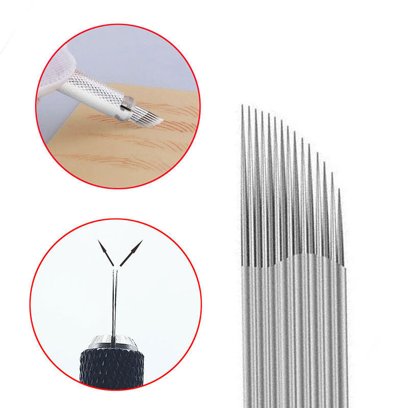 15 Pin Fog Needles Microblading Permanent Makeup Eyebrow Tattoo Double Row Blade