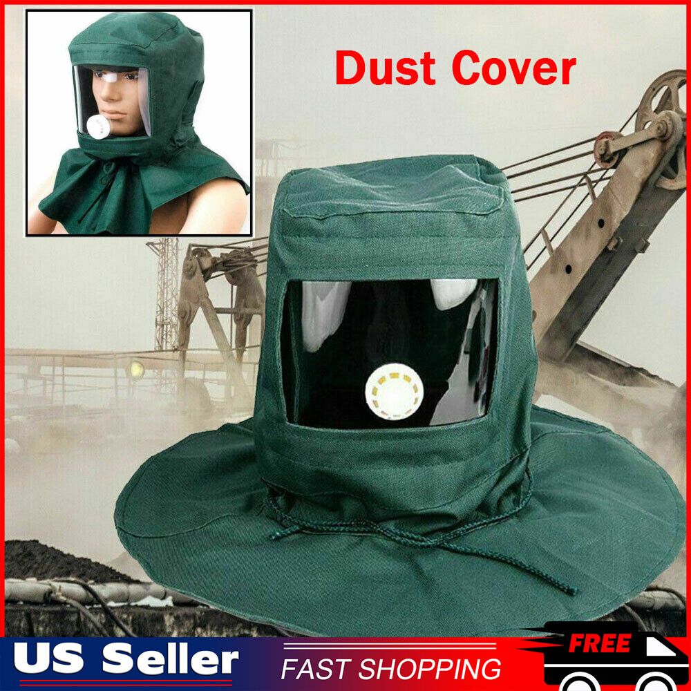 Sand Blasting Tool Anti-wind Dustproof Hood Caps Protective Face Shield US