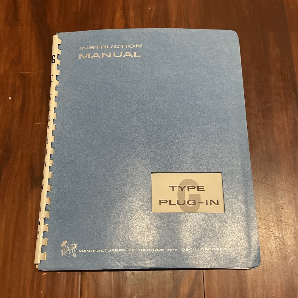 Tektronix Type G Plug-In Instruction Manual 070-241