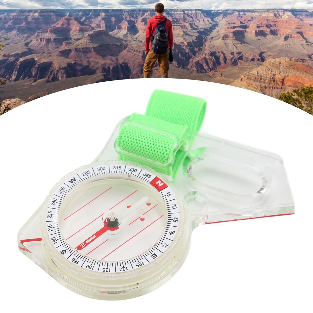 Orienteering Compass Clear Scale ABS Multifunction Thumb Compass With Luminous